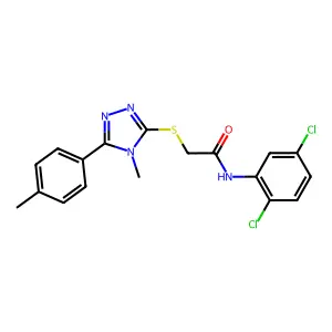 N-(2,5-dichlorophenyl)-2-{[4-methyl-5-(4-methylphenyl)-4H-1,2,4-triazol-3-yl]sulfanyl}acetamide structure