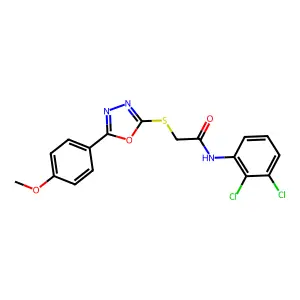 N-(2,3-dichlorophenyl)-2-[[5-(4-methoxyphenyl)-1,3,4-oxadiazol-2-yl]sulfanyl]acetamide structure