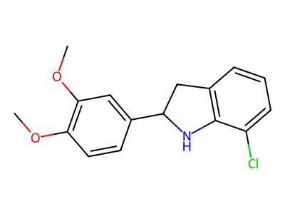 7-Chloro-2-(3,4-dimethoxyphenyl)indoline structure