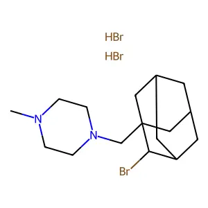 Adamantane, 2-bromo-1-(4-methyl-1-piperazinyl)methyl-, dihydrobromide structure