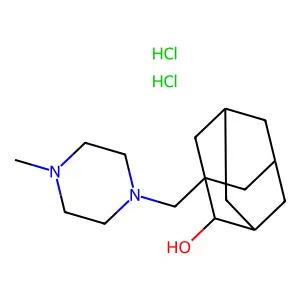 2-Adamantanol, 1-(4-methyl-1-piperazinyl)methyl-, dihydrochloride structure