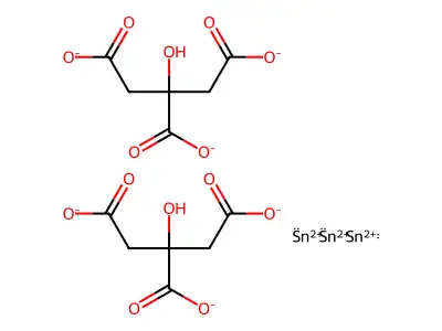 1,2,3-Propanetricarboxylic acid, 2-hydroxy-, tin(2+) salt (2:3) structure