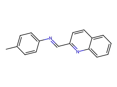 Benzenamine, 4-methyl-N-(2-quinolinylmethylene)- structure