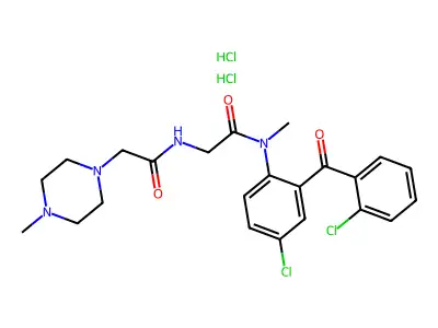 C23H26Cl2N4O3.2ClH.1/2H2O structure