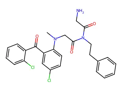Acetamide, N-(4-chloro-2-(2-chlorobenzoyl)phenyl)-N-methyl-2-((((2-phenylethyl)amino)acetyl)amino)-, ethanedioate structure