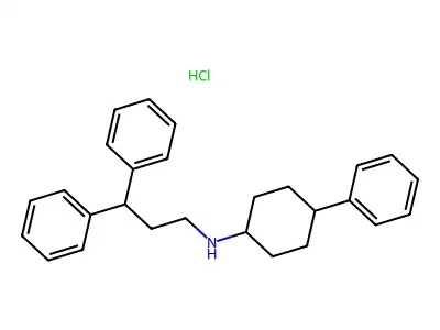 N-(3,3-Diphenylpropyl)-4-phenylcyclohexan-1-amine--hydrogen chloride (1/1) structure