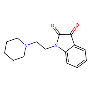 1-(2-piperidin-1-ylethyl)-1H-indole-2,3-dione structure
