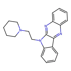 6-[2-(1-Piperidinyl)ethyl]-6H-indolo[2,3-b]quinoxaline structure