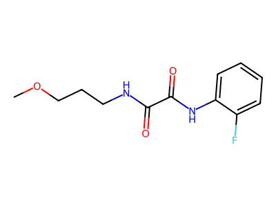 N'-(2-fluorophenyl)-N-(3-methoxypropyl)oxamide structure