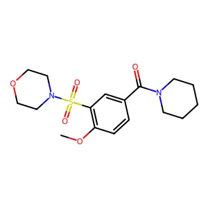 [4-Methoxy-3-(morpholine-4-sulfonyl)phenyl](piperidin-1-yl)methanone structure