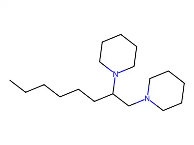 [(Piperidylmethyl)heptyl]piperidine structure