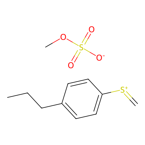 Sulfonium, methyl(p-propylphenyl)-, methylsulfate, homopolymer structure