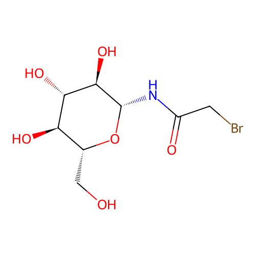 N-Bromoacetylglucopyranosylamine structure
