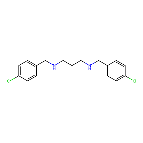 N,N'-bis[(4-chlorophenyl)methyl]propane-1,3-diamine structure