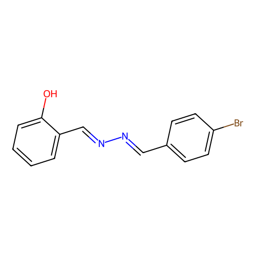 2-[[(4-Bromophenyl)methylidenehydrazinylidene]methyl]phenol structure