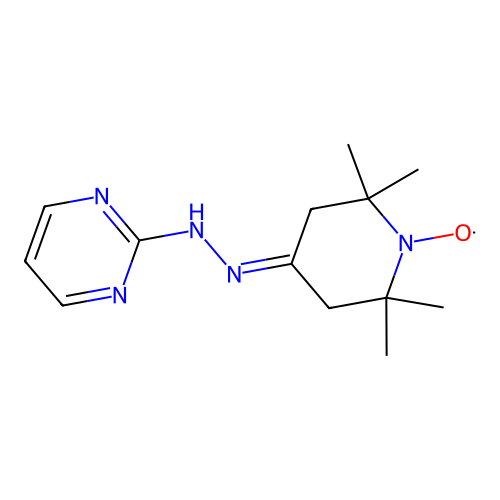 2,2,6,6-Tetramethylpiperidone 1-oxyl (2-pyrimidinyl)hydrazone structure