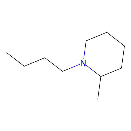 Piperidine, 1-butyl-2-methyl structure