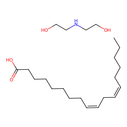 Diethanolammonium linoleate structure