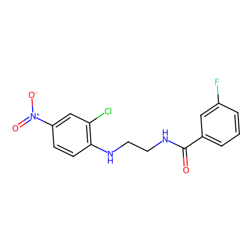 N-{2-[(2-chloro-4-nitrophenyl)amino]ethyl}-3-fluorobenzamide structure