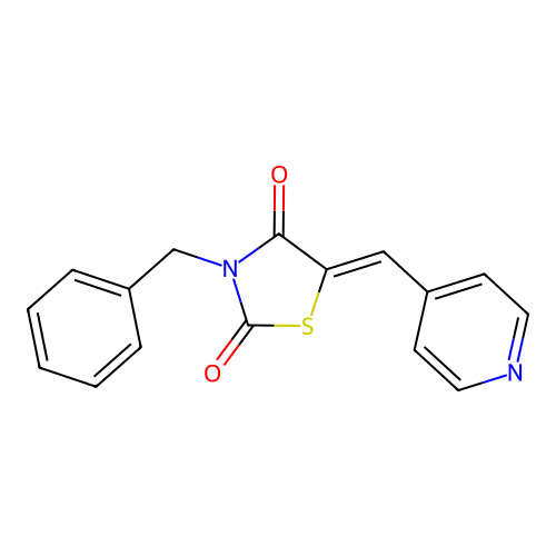 3-Benzyl-5-(pyridin-4-ylmethylidene)-1,3-thiazolidine-2,4-dione structure