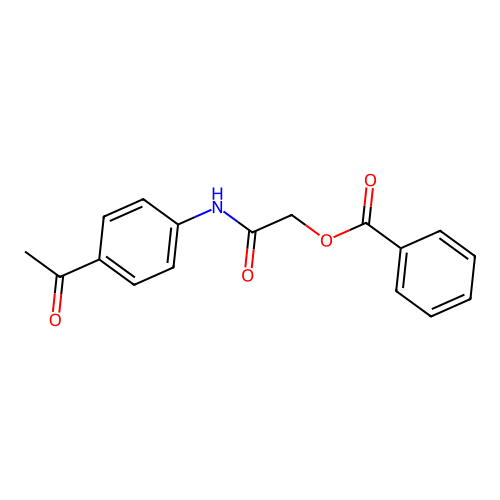 2-(4-Acetylanilino)-2-oxoethyl benzoate structure