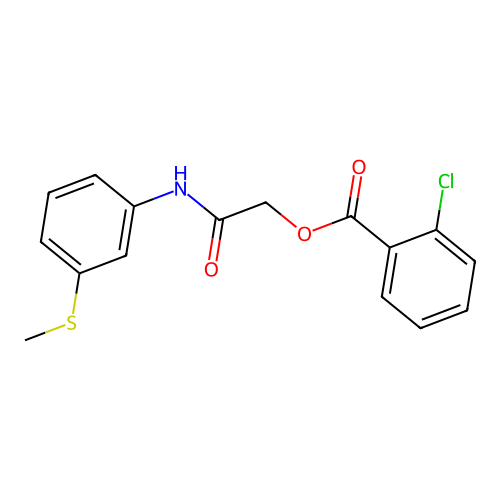 2-[3-(Methylsulfanyl)anilino]-2-oxoethyl 2-chlorobenzoate structure