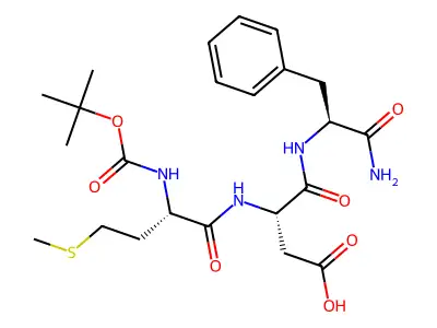 Boc-Met-Asp-Phe amide structure