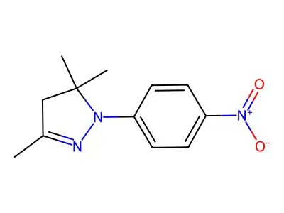 3,5,5-Trimethyl-1-(4-nitro-phenyl)-4,5-dihydro-1H-pyrazole structure