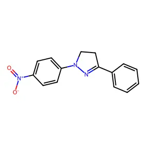 1-(4-Nitrophenyl)-3-phenyl-2-pyrazoline structure