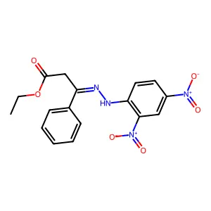 Ethyl 3-[2-(2,4-dinitrophenyl)hydrazinylidene]-3-phenylpropanoate structure