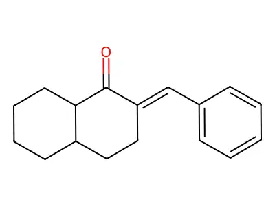 (2E)-2-benzylidene-3,4,4a,5,6,7,8,8a-octahydronaphthalen-1-one structure