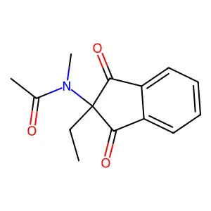 Acetamide, N-(1,3-dioxo-2-ethyl-2-indanyl)-N-methyl- structure