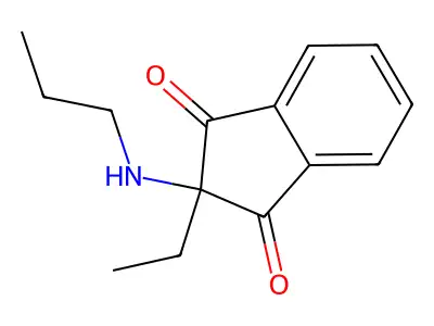 1,3-Indandione, 2-ethyl-2-(propylamino)- structure