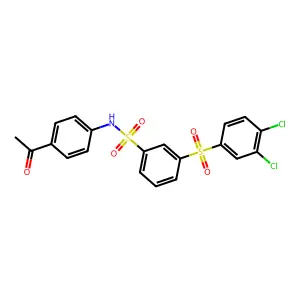 N-(4-acetylphenyl)-3-(3,4-dichlorophenyl)sulfonylbenzenesulfonamide structure