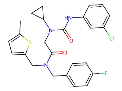 2-cyano-3-[3-(4-methoxy-3-nitrophenyl)-1-phenyl-1H-pyrazol-4-yl]acrylamide structure