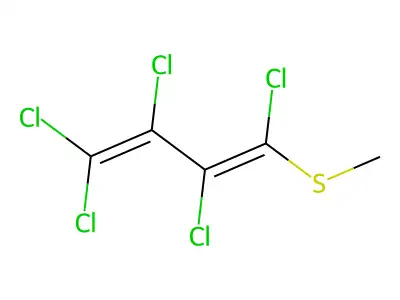 Sulfide, methyl pentachloro-1,3-butadienyl structure