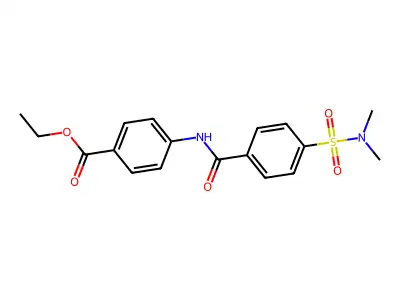 Ethyl 4-[4-(dimethylsulfamoyl)benzamido]benzoate structure