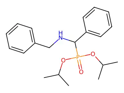 N-benzyl-1-di(propan-2-yloxy)phosphoryl-1-phenylmethanamine structure