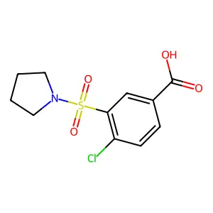 4-Chloro-3-(pyrrolidine-1-sulfonyl)benzoic acid structure