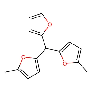 Furan, 2,2'-(2-furanylmethylene)bis(5-methyl- structure