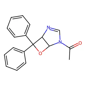 1-(7,7-Diphenyl-6-oxa-2,4-diazabicyclo[3.2.0]hept-2-en-4-yl)ethanone structure