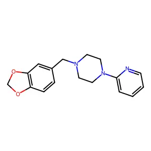Piperazine, 1-(3,4-methylenedioxybenzyl)-4-(2-pyridyl)- structure