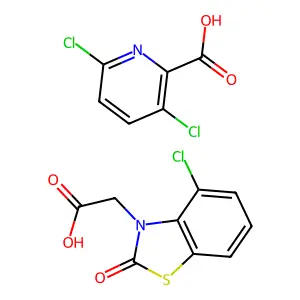 3(2H)-Benzothiazoleacetic acid, 4-chloro-2-oxo-, mixt. with 3,6-dichloro-2-pyridinecarboxylic acid structure