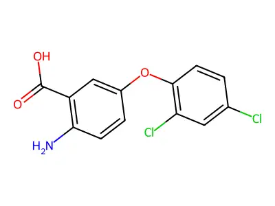 Benzoic acid, 2-amino-5-(2,4-dichlorophenyl)- structure