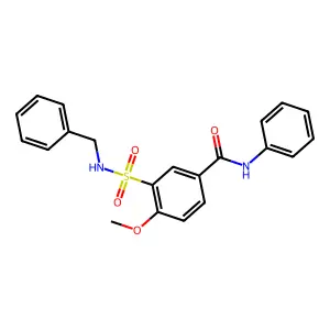 3-(benzylsulfamoyl)-4-methoxy-N-phenylbenzamide structure