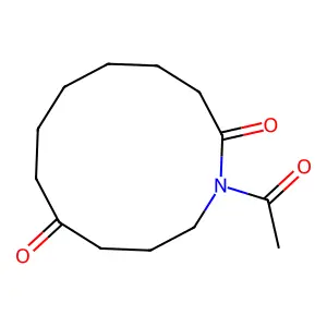 1-Acetyl-1-azacyclododecane-2,9-dione structure