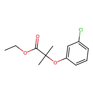 Ethyl 2-(3-chlorophenoxy)-2-methylpropanoate structure