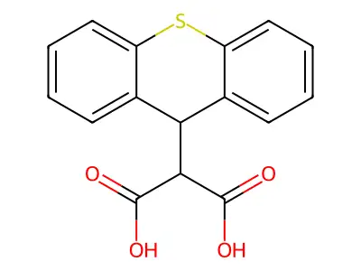 2-(9H-thioxanthen-9-yl)propanedioic acid structure
