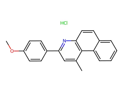 3-(4-Methoxyphenyl)-1-methylbenzo[f]quinoline hydrochloride structure