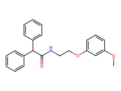 N-[2-(3-methoxyphenoxy)ethyl]-2,2-diphenylacetamide structure